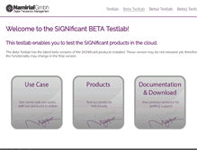 Tablet Screenshot of beta.testlab.xyzmo.com